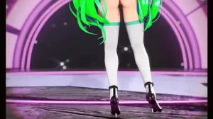 Hatsune Miku Huge Boobs Hentai Undress Dance Vocaloid Bibbidiba Song Mmd 3D Green Hair (CLIP)