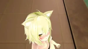 Nekomata Okayu Hentai Dance Hololive Underwear Cat Girl Mmd 3D Blonde Hair (CLIP)