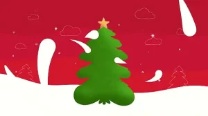 Slut sucked Santa’s dick because she wanted a real dick and not his dildo gift